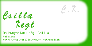 csilla kegl business card